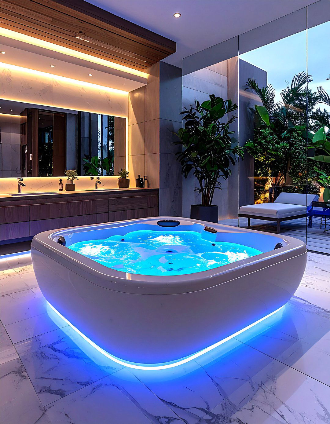 Chromotherapy whirlpool tub - 30 whirlpool tub ideas