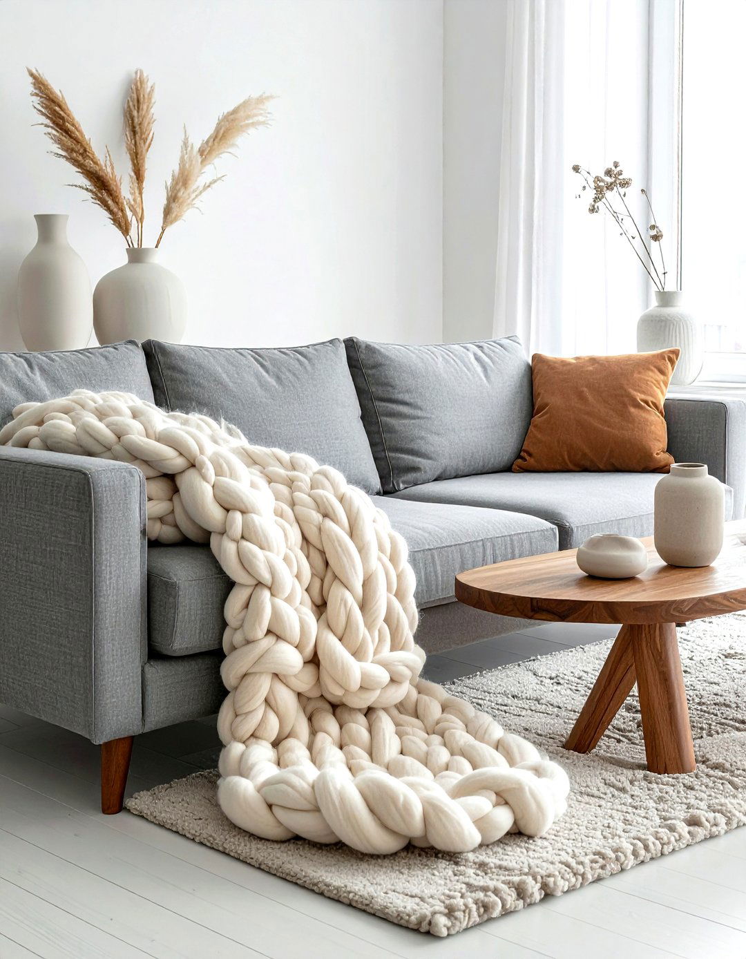 Chunky Knit Throw - 30 cozy throw ideas