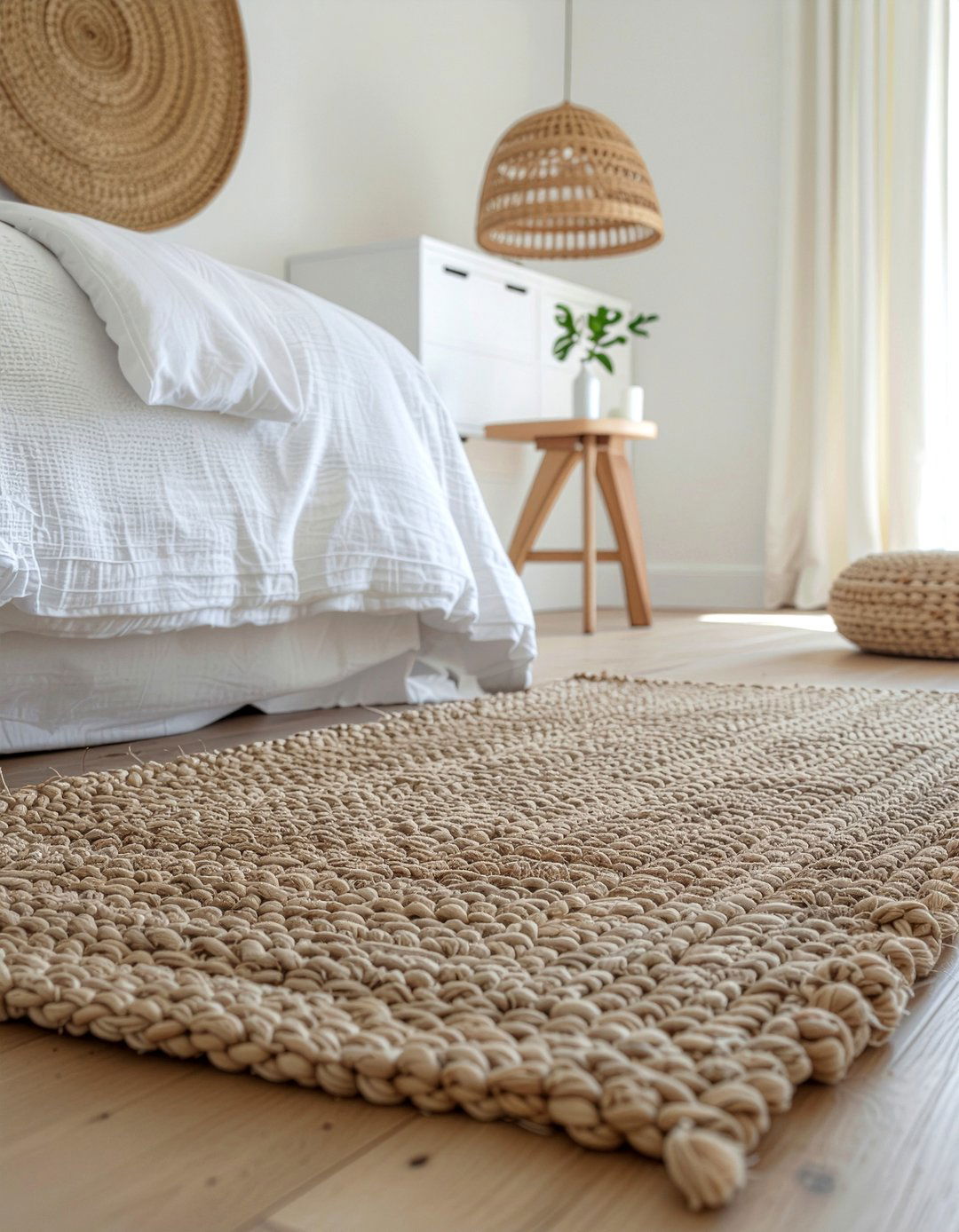 Chunky Weave Sisal Rug - 30 sisal bedroom ideas