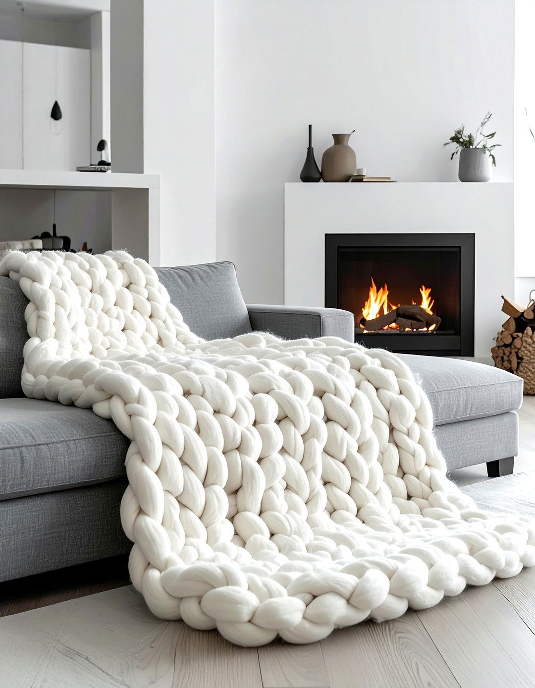 Chunky chenille yarn blanket - 30 throw blanket ideas