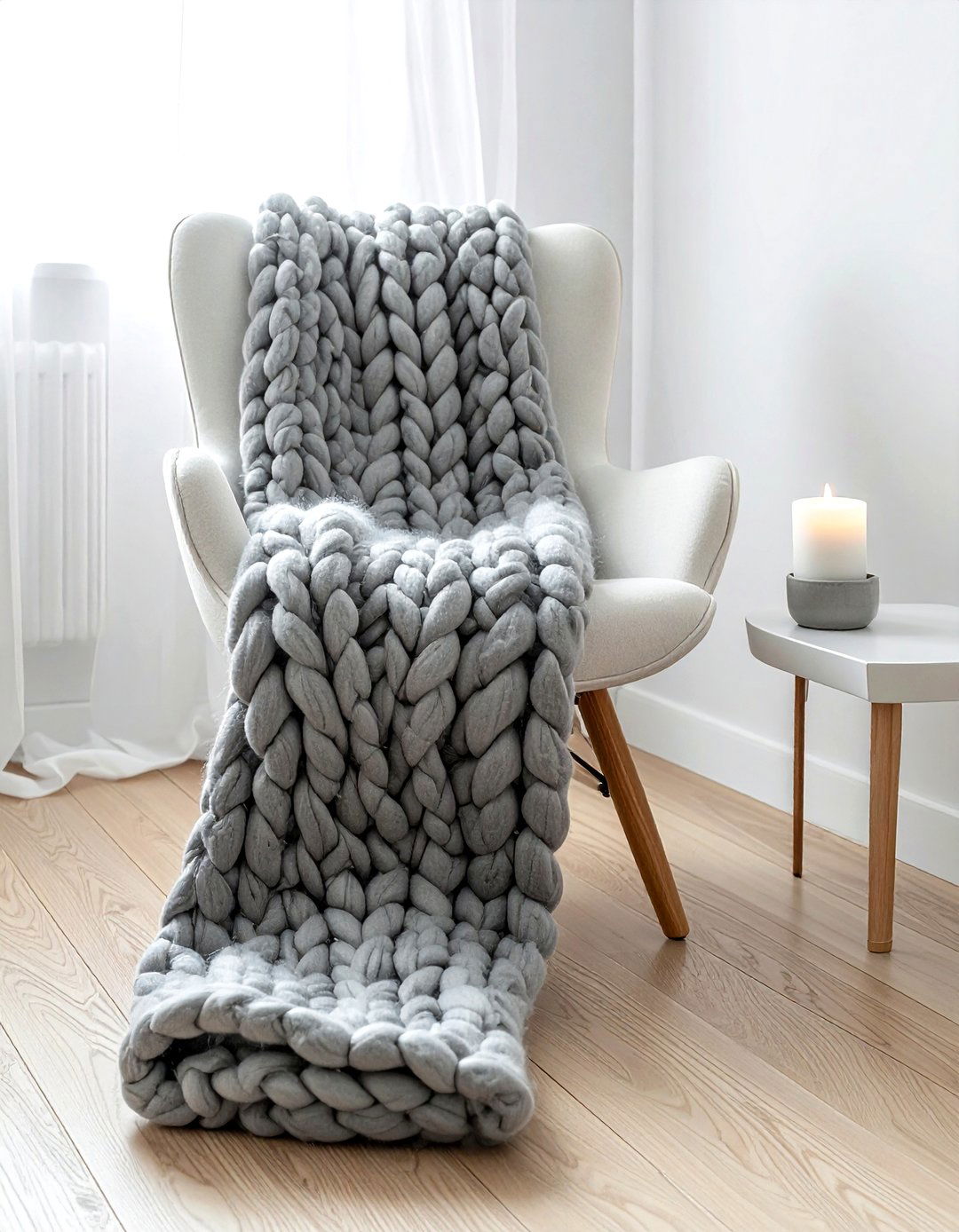 Chunky knit throw - 30 throw blanket ideas