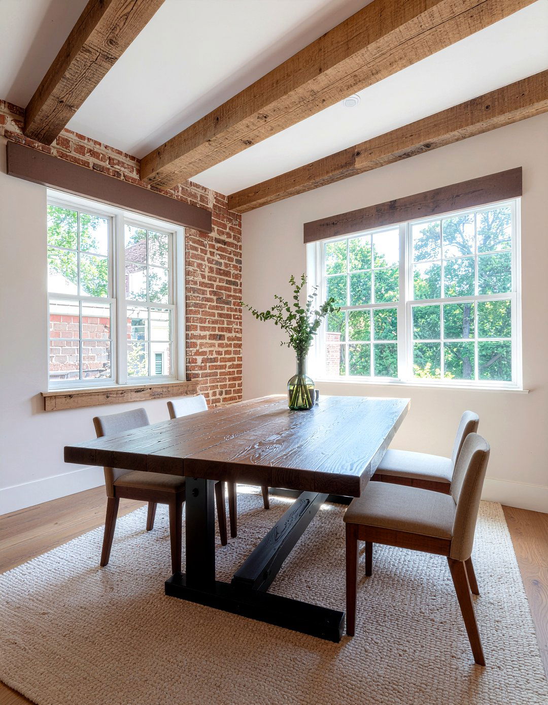 Chunky square timber pelmet - 30 dining room cornice ideas