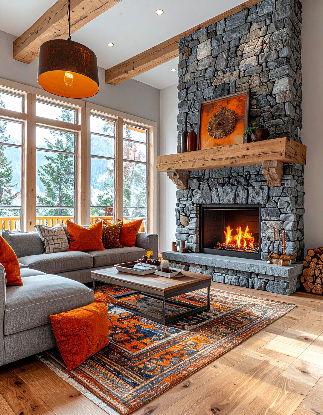 Cinnamon spice dining area - 30 warm paint color ideas