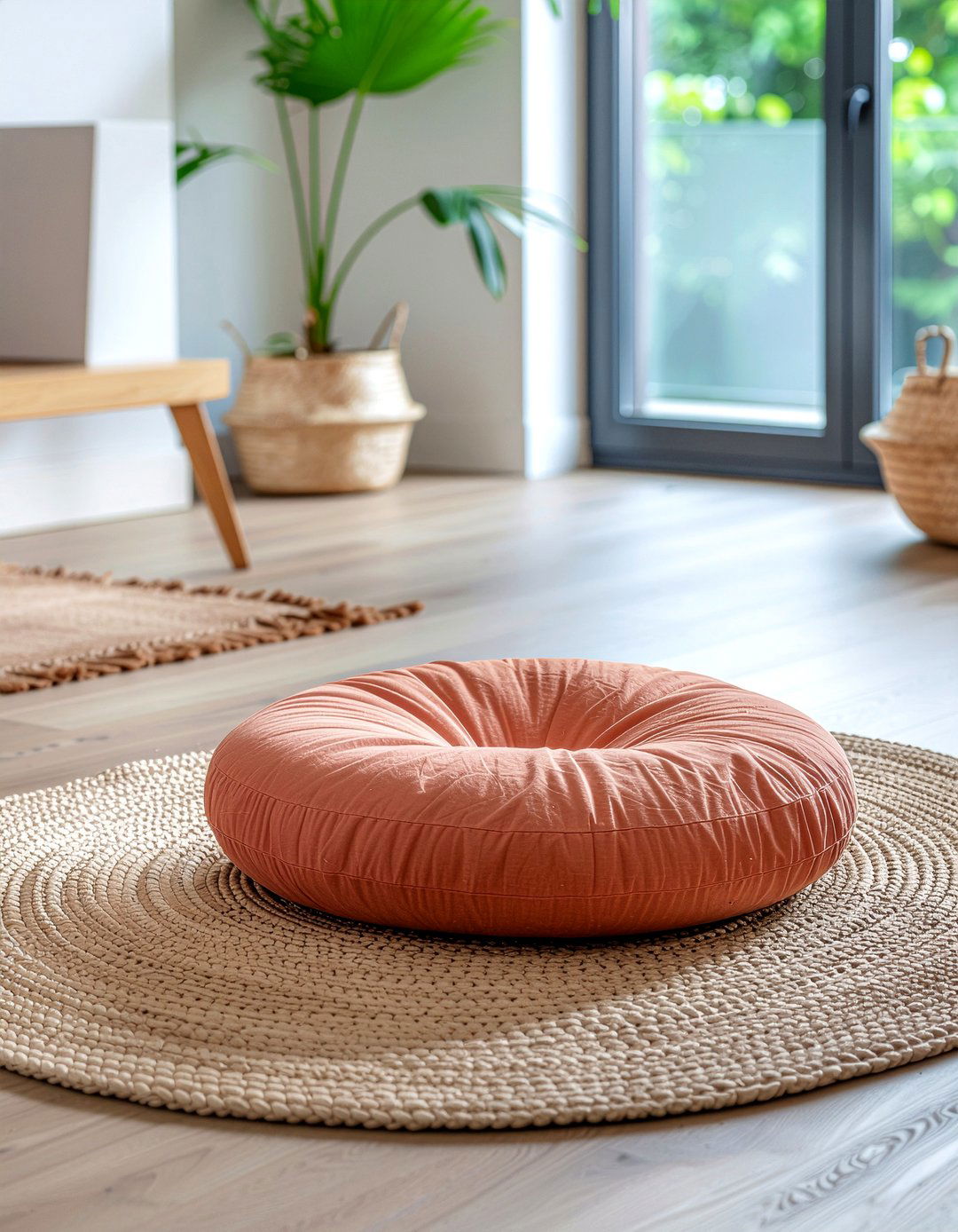 Circle Floor Cushion - 30 living room floor cushion ideas