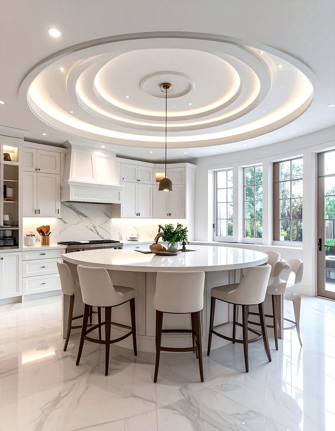 Circular Coffered Ceiling - 30 kitchen coffered ceiling ideas