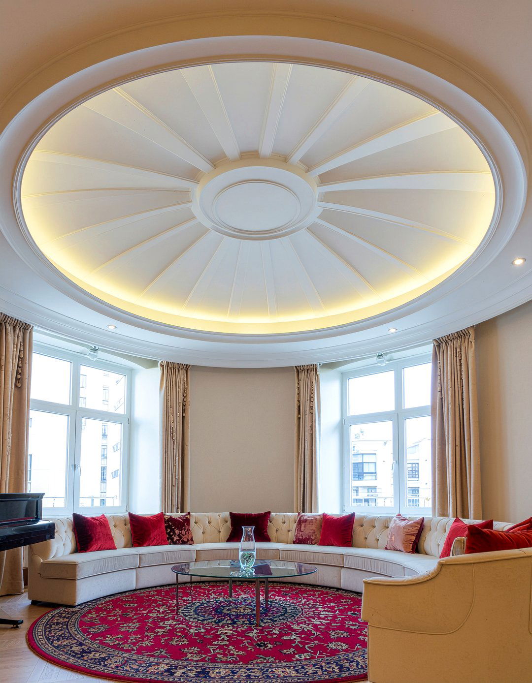 Circular Coffered Ceiling - 30 living room coffered ceiling designs