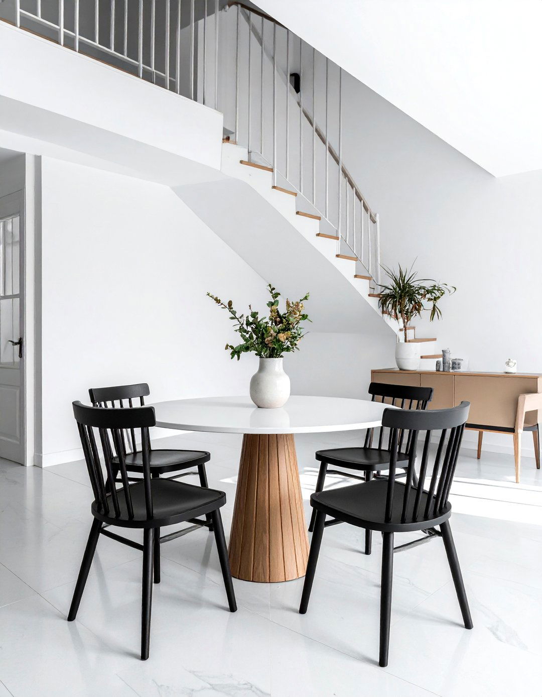Circular Dining Table - 30 under stairs dining ideas