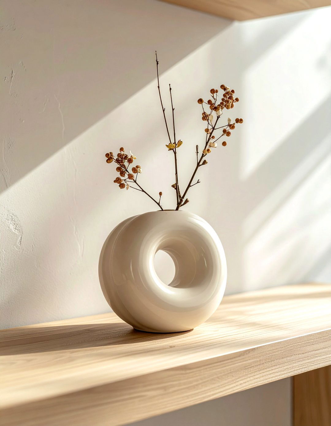 Circular Donut Vase Shelf - 30 statement vase ideas