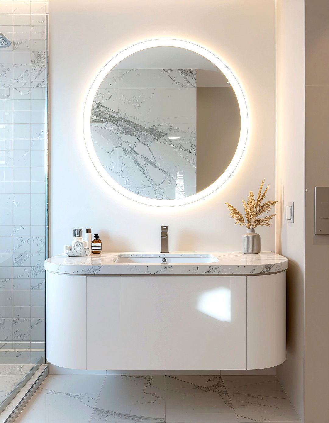 Circular LED Mirror - 30 bathroom future trend ideas