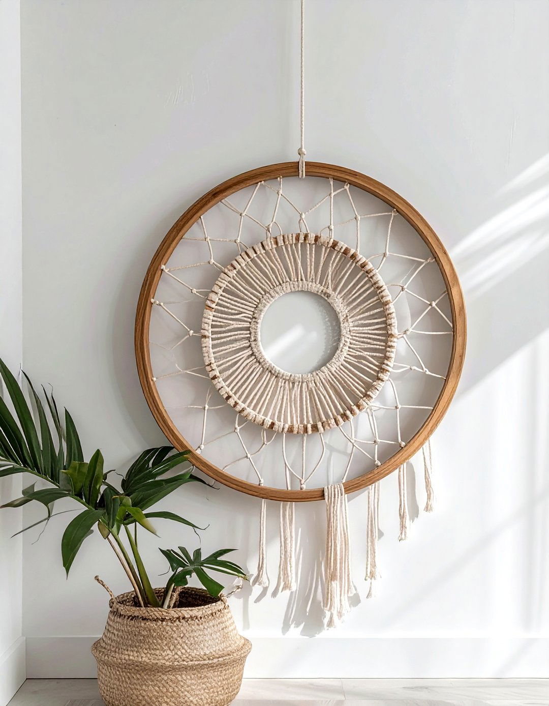 Circular Macrame Wall Art - 30 woven wall hanging ideas
