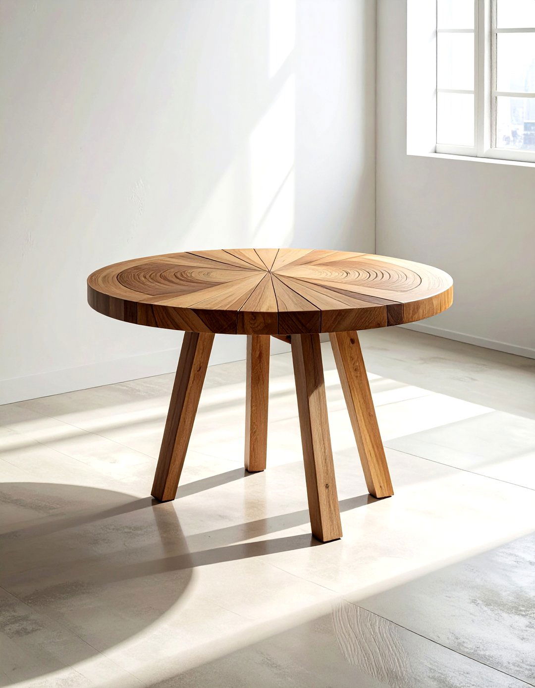Circular Pedestal Table - 30 reclaimed wood dining room ideas