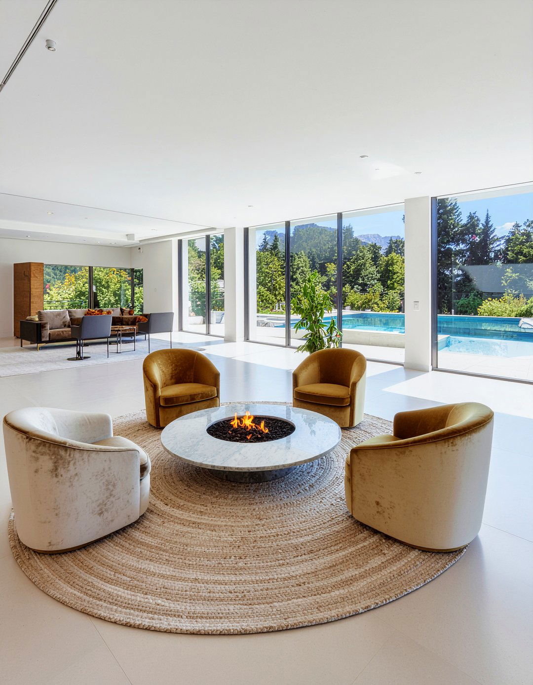 Circular Seating Area - 30 grand living room ideas