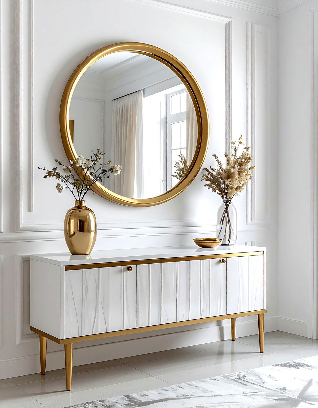 Circular Wall Mirror - 30 dining room accent ideas