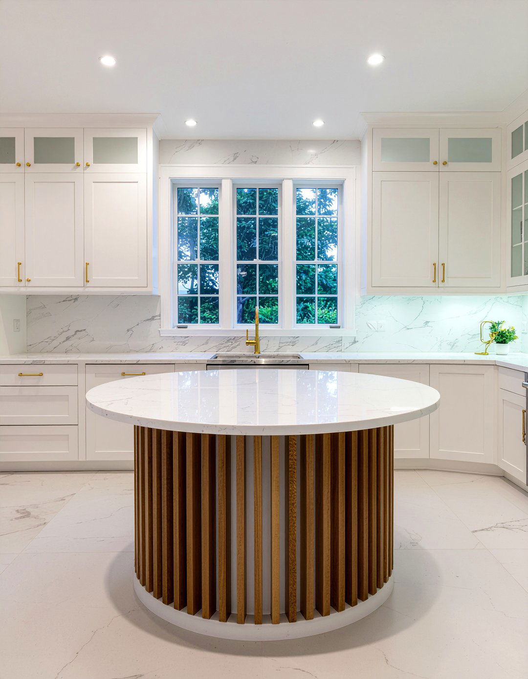 Circular kitchen island - 30 curved kitchen island ideas