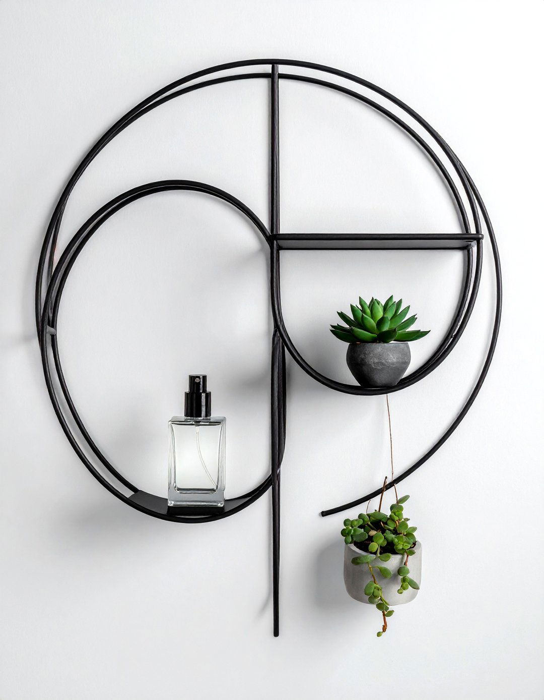 Circular wall shelves - 30 bathroom wall shelving ideas