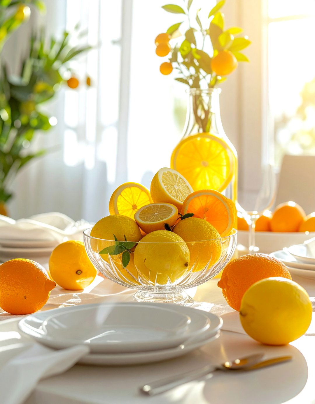 Citrus themed Passover dining - 30 Passover dining room ideas