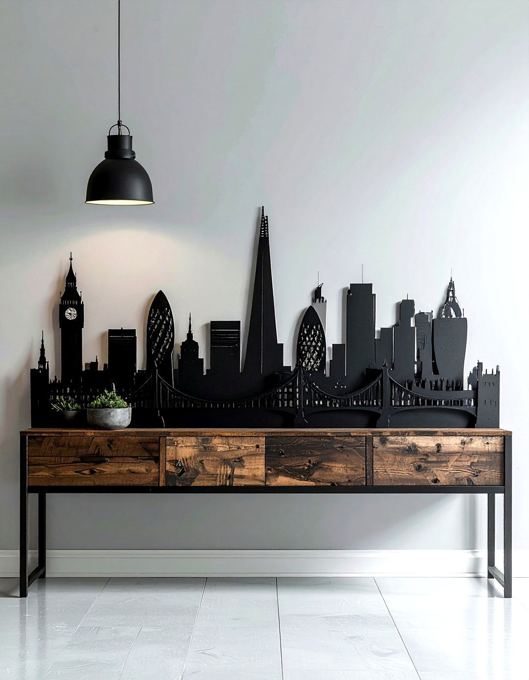 City Skyline Metal Art - 30 collected travel decor ideas
