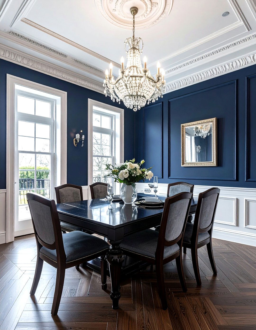 Classic Crown Molding - 30 preserved dining room ideas