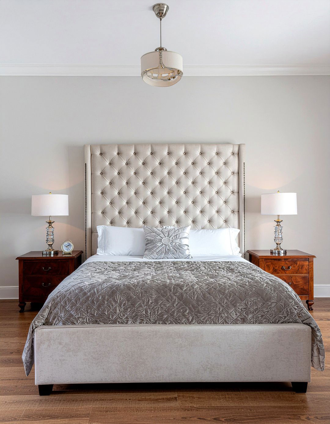 Classic Diamond Tufted Headboard - 30 bedroom tufted headboards