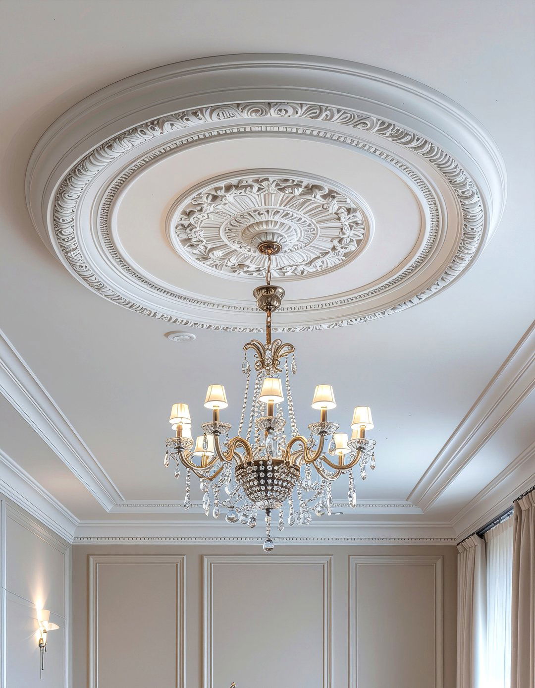 Classic Plaster Ceiling Medallion - 30 dining room ceiling medallion ideas