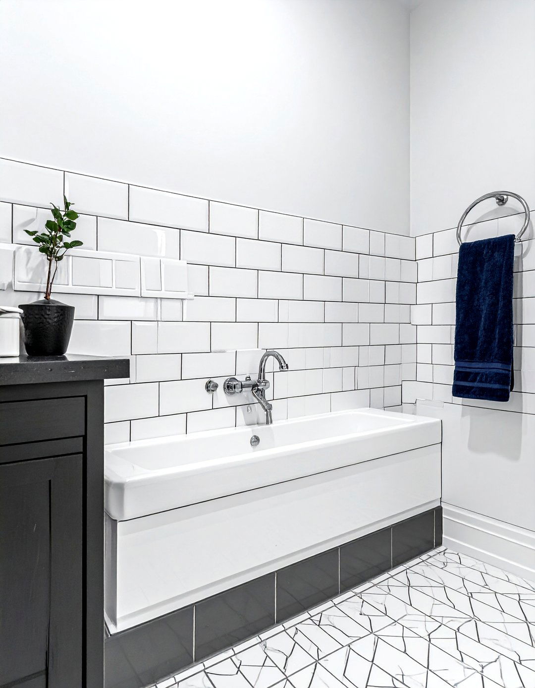 Classic White Subway Tile - 30 boys bathroom ideas