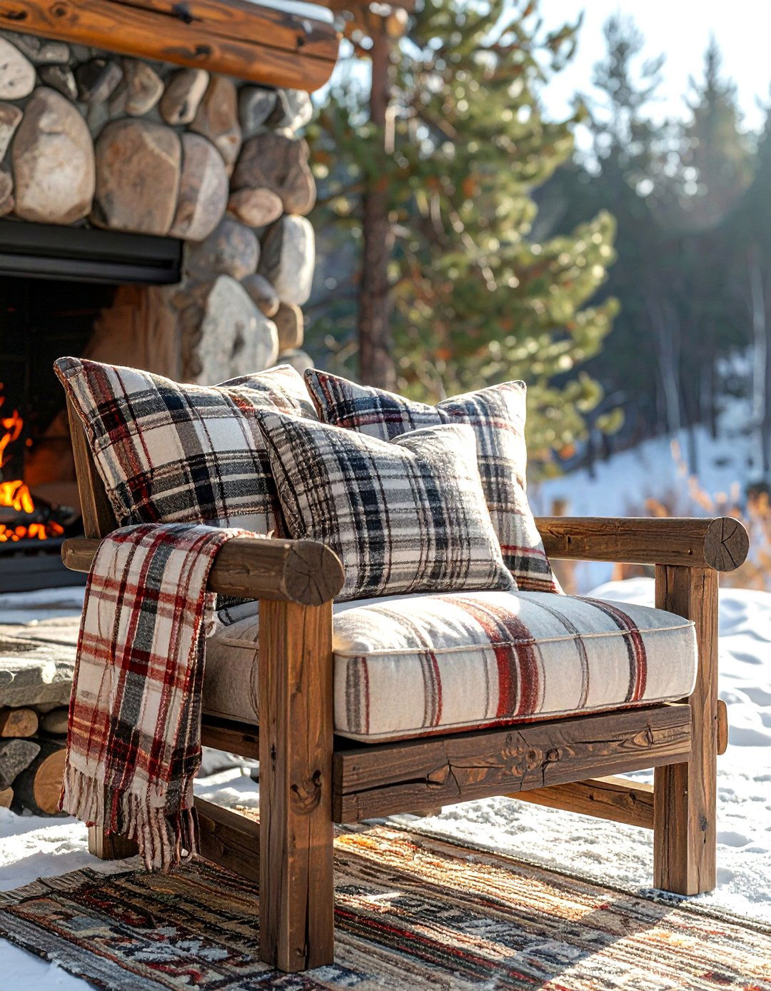 Classic plaid - 30 outdoor pillow ideas