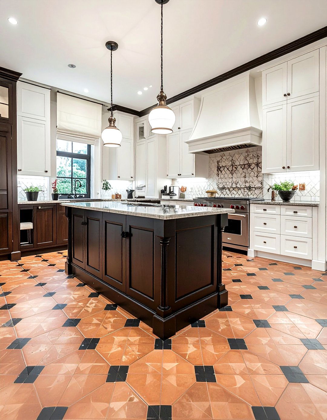 Classic victorian floor tile - 30 patterned floor kitchen ideas