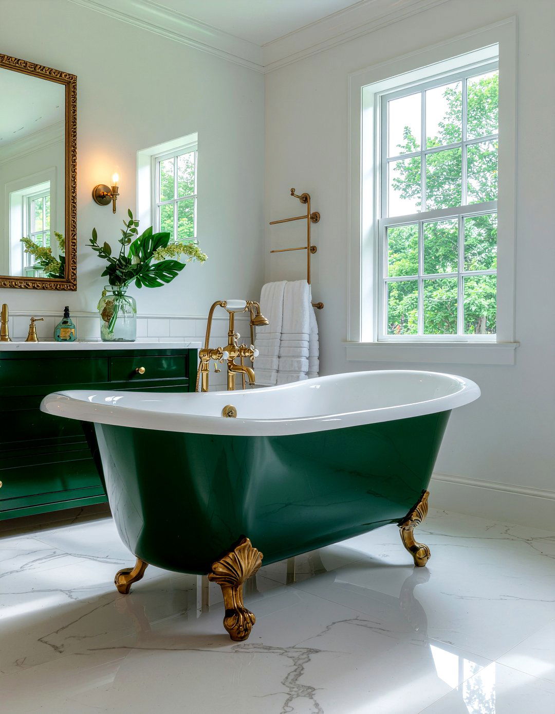 Clawfoot Bathtub - 30 retro bathroom ideas