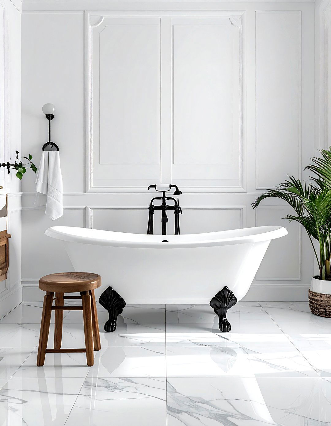Clawfoot Bathtub Bathroom - 30 transitional home decor ideas