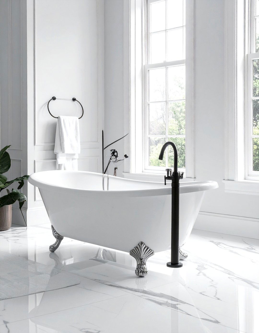 Clawfoot Tub Modern - 30 transitional bathroom ideas