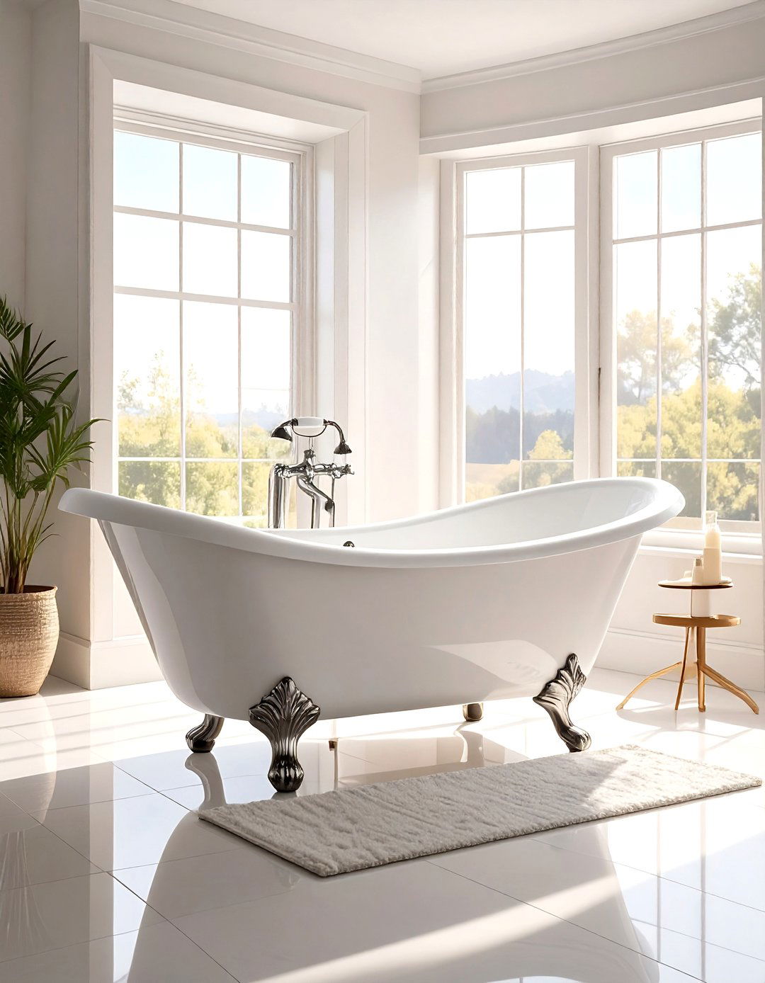 Clawfoot tub - 30 Fixer Upper bathroom ideas