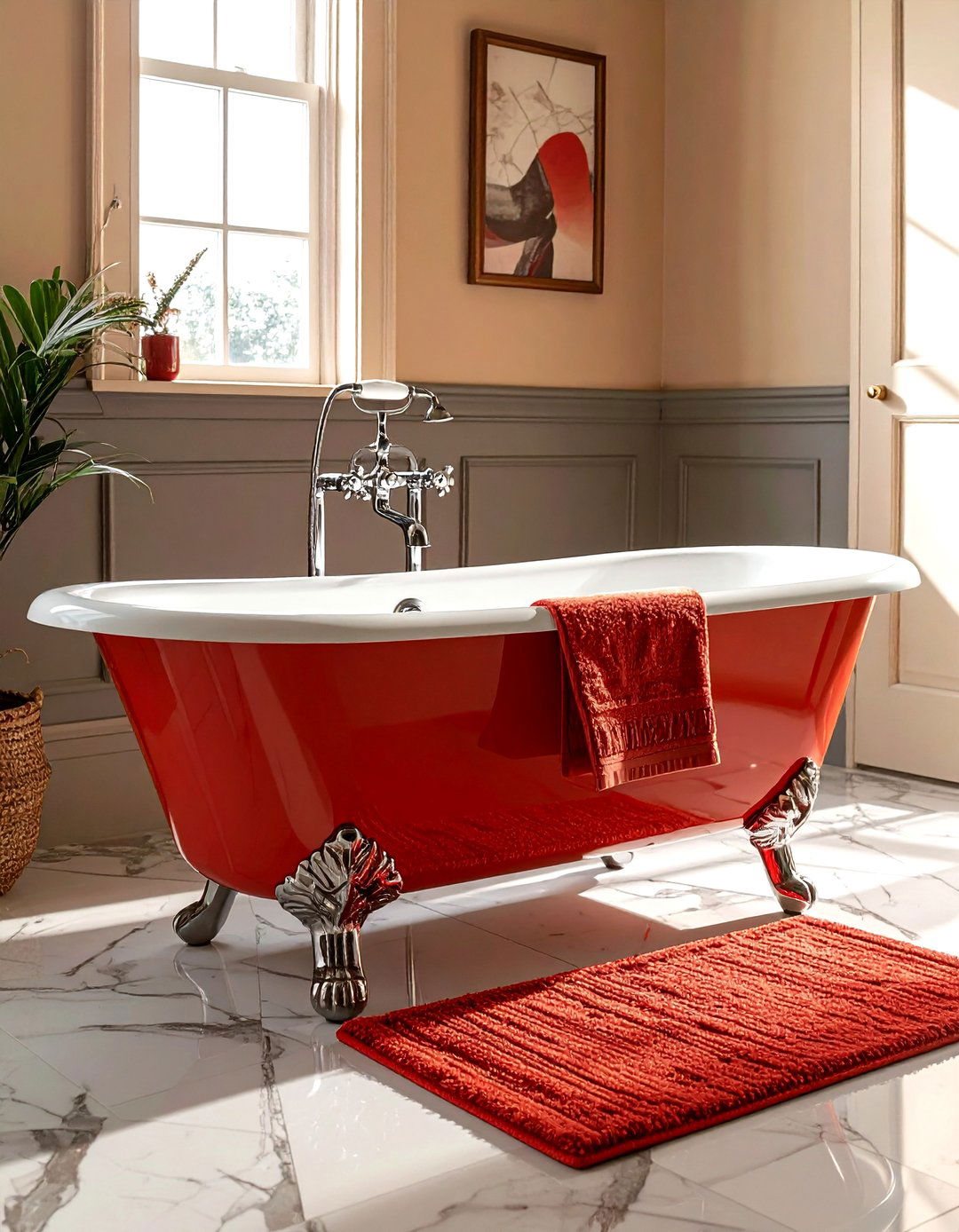 Clawfoot tub faucet - 30 brushed nickel bathroom ideas