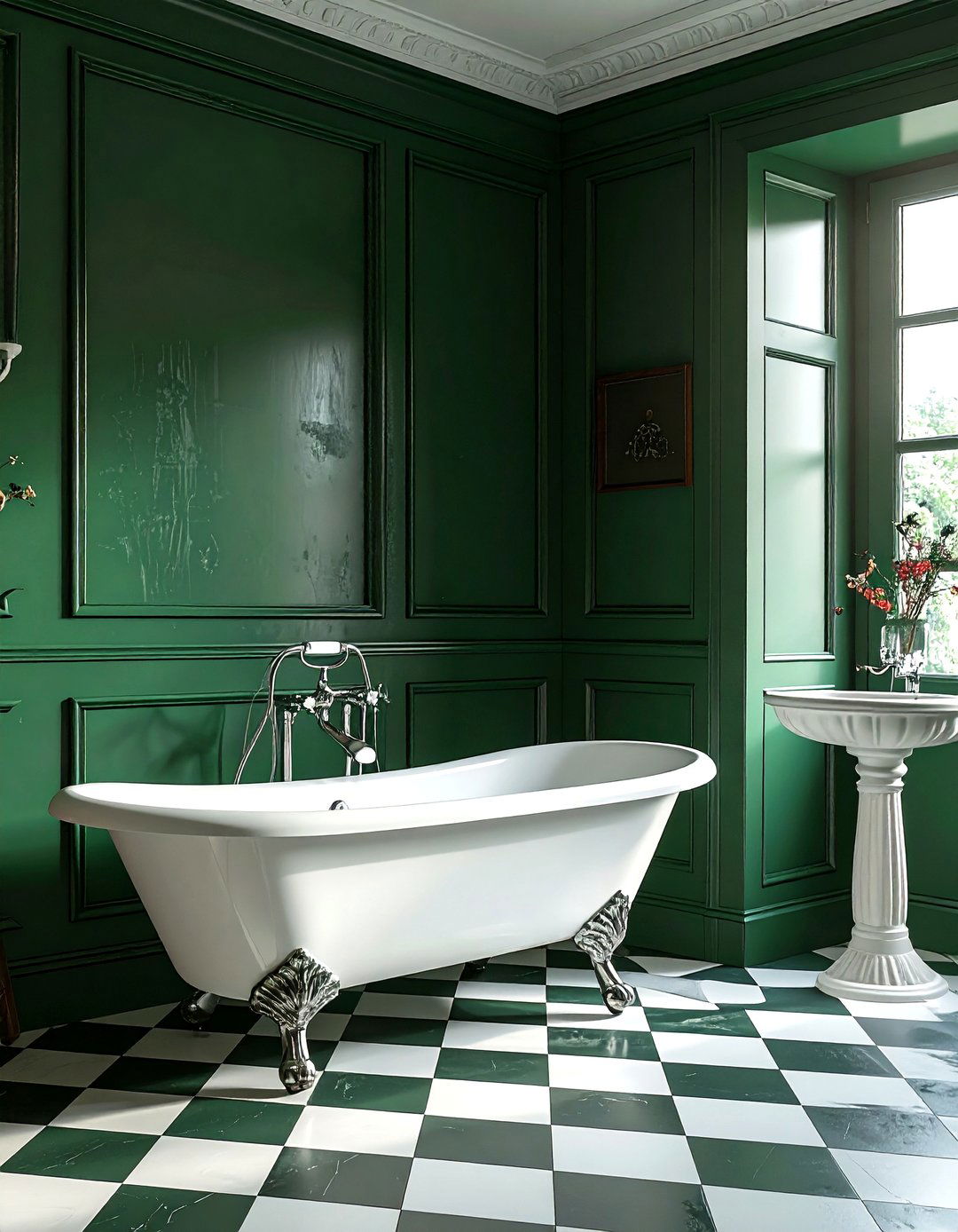 Clawfoot tub focal point - 30 bathroom furniture layout