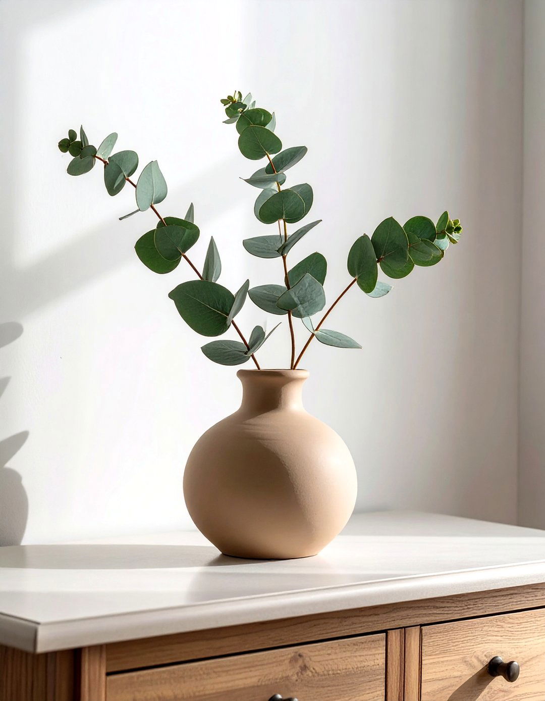 Clay Flower Vase - 30 beige bedroom accessories ideas