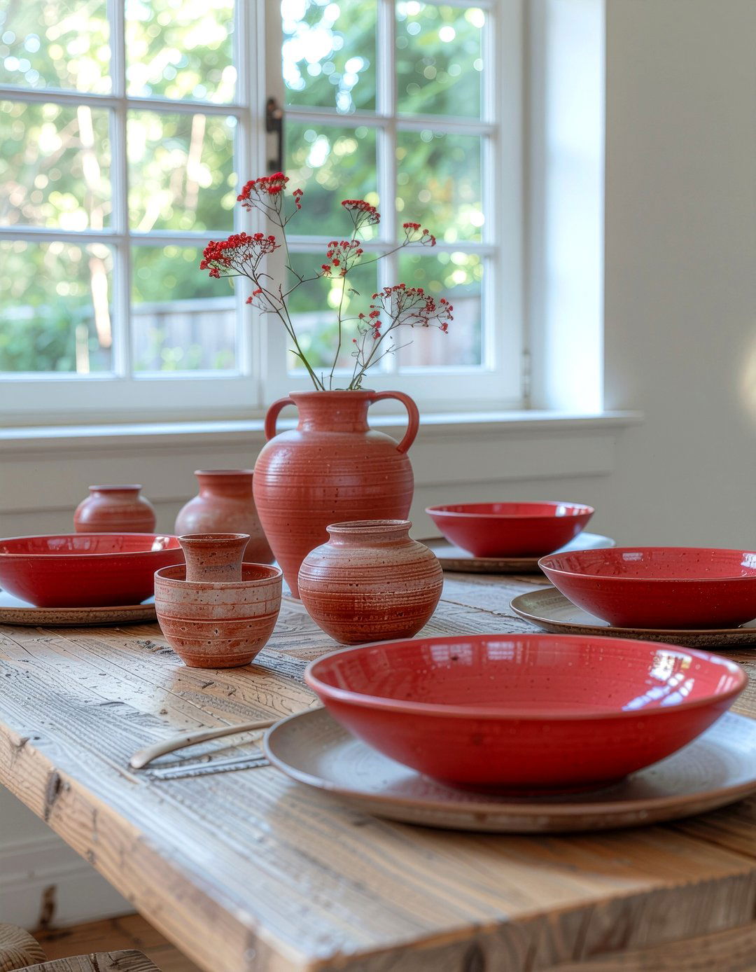 Clay Pottery Centerpiece - 30 Mexican dining room ideas