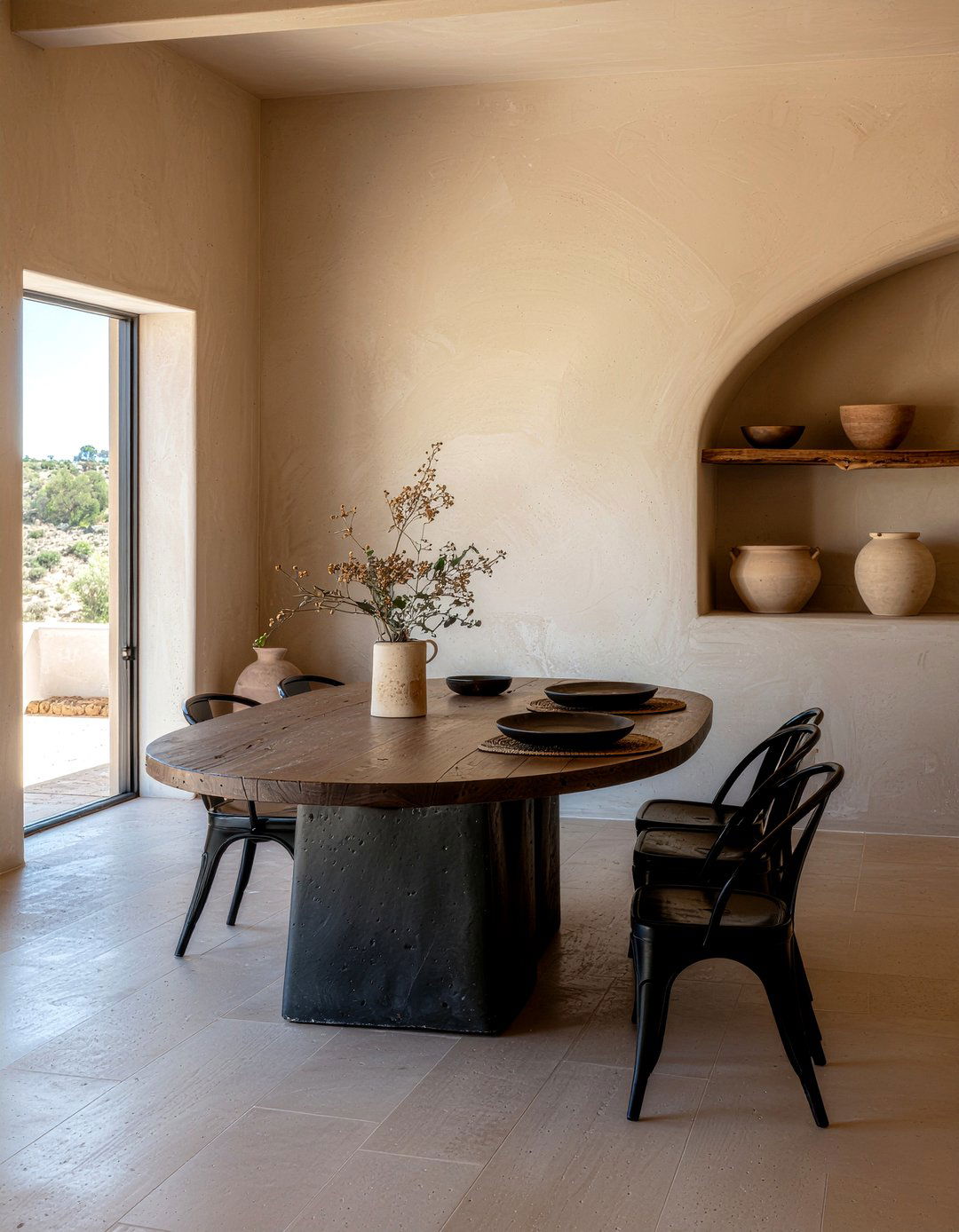 Clay Pottery Dining Room - 30 desert dining room ideas