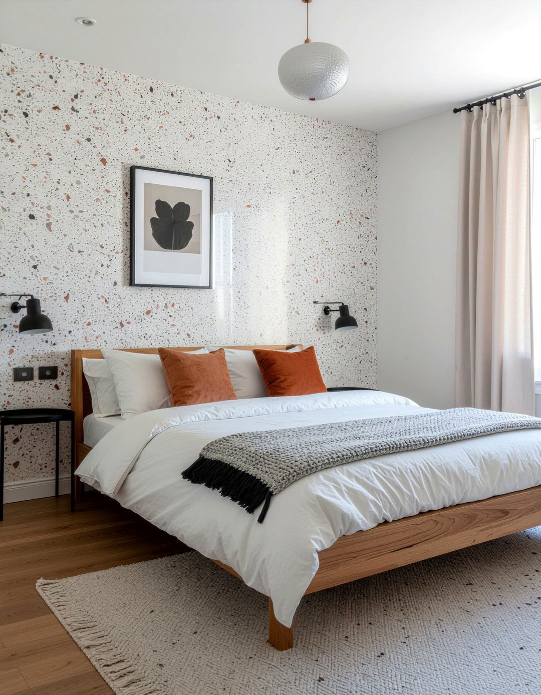 Clay Terrazzo Wallpaper - 30 bedroom neutral wallpapers