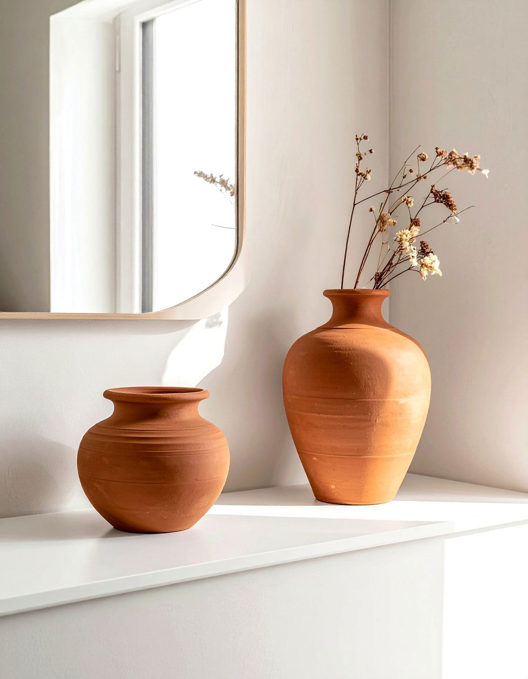 Clay vase bathroom decor - 30 boho bathroom ideas