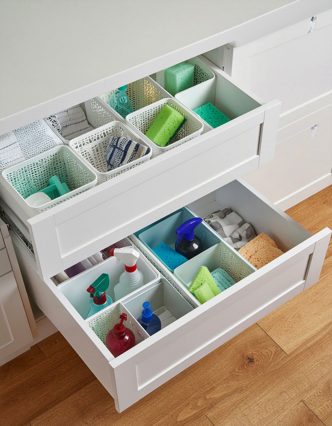 Cleaning Product Drawer - 30 deep drawer kitchen ideas