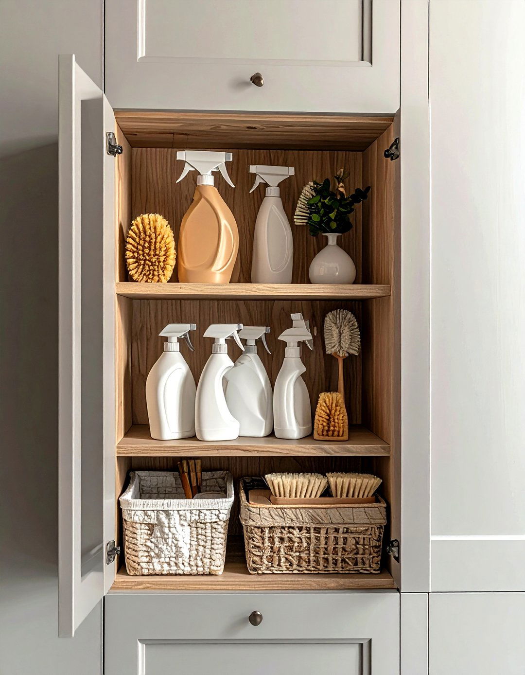Cleaning supply holder - 30 command strip decor ideas