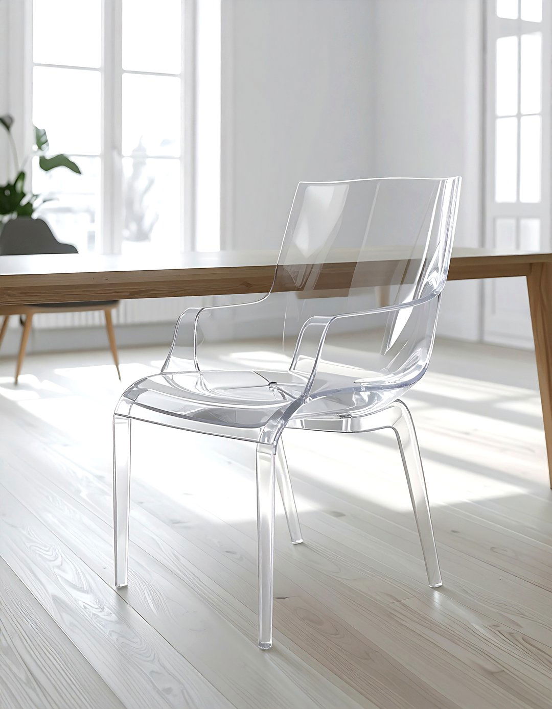 Clear Acrylic Chair - 30 airy decor ideas