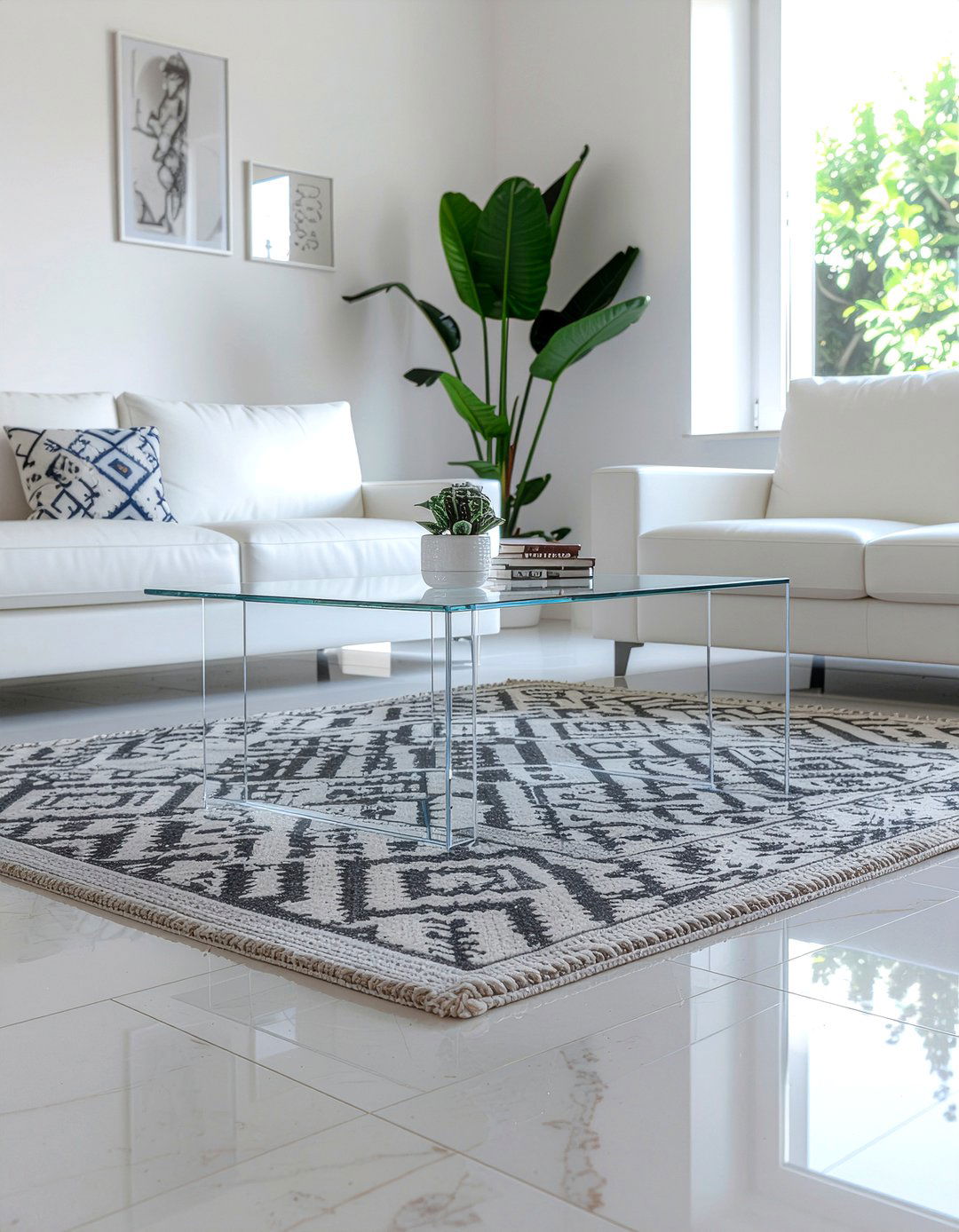 Clear Acrylic Table - 30 living room minimalist furniture ideas