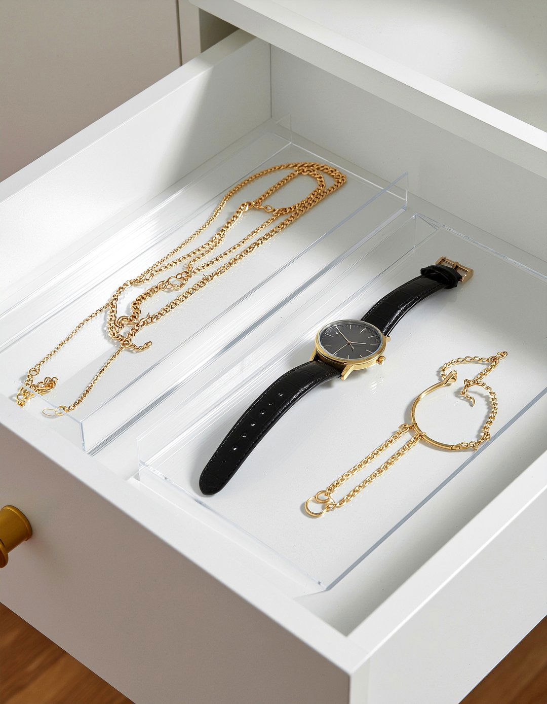 Clear Acrylic Trays - 30 bedroom drawer organizers