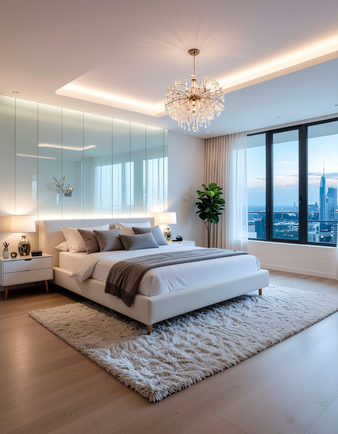 Clear Acrylic Wall - 30 bedroom partition ideas