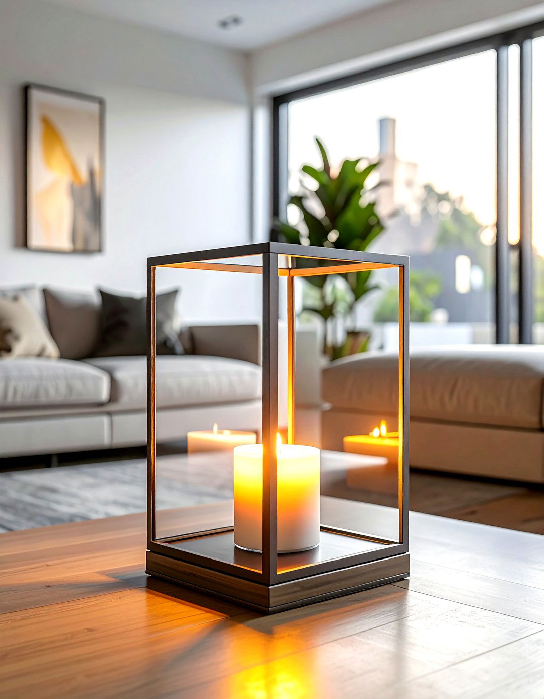 Clear Glass Box Lantern - 30 living room candle lanterns