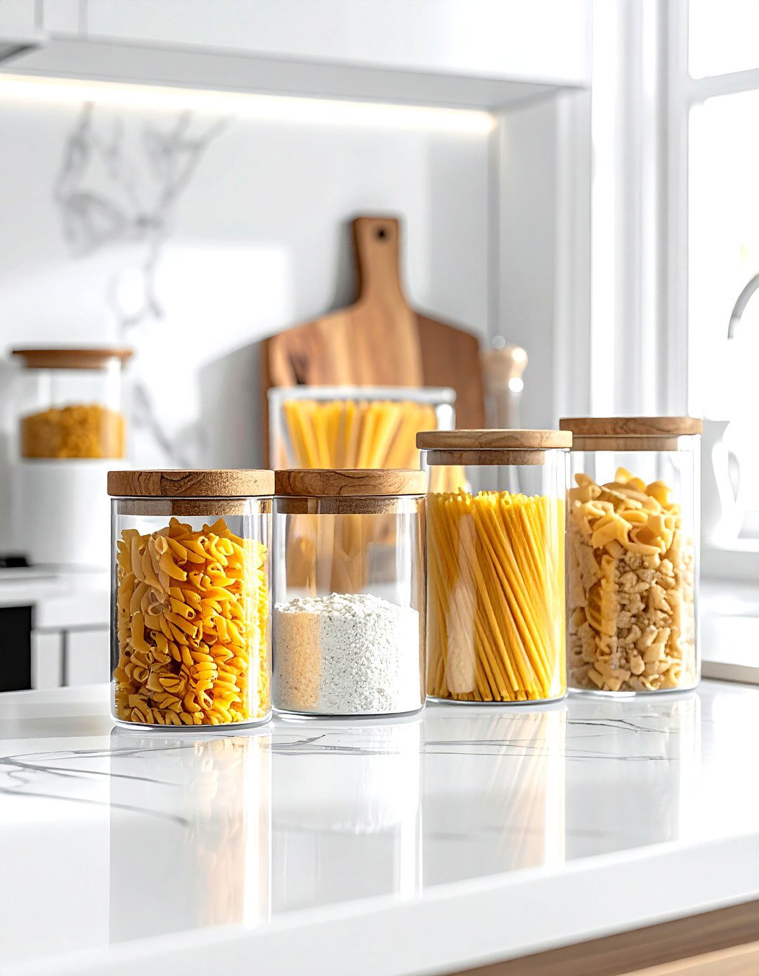 Clear Glass Canister - 30 kitchen finishing touches ideas