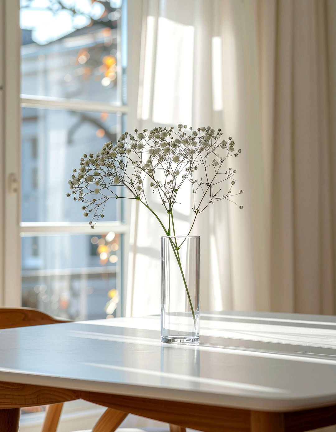 Clear Glass Cylinder - 30 minimalist centerpiece dining ideas