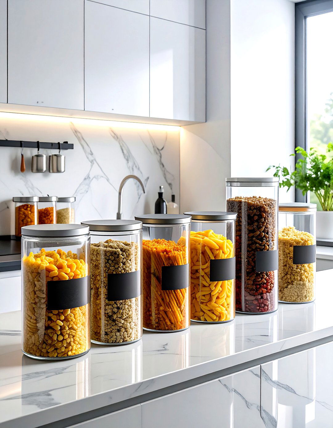 Clear Glass Food Storage - 30 kitchen jar ideas