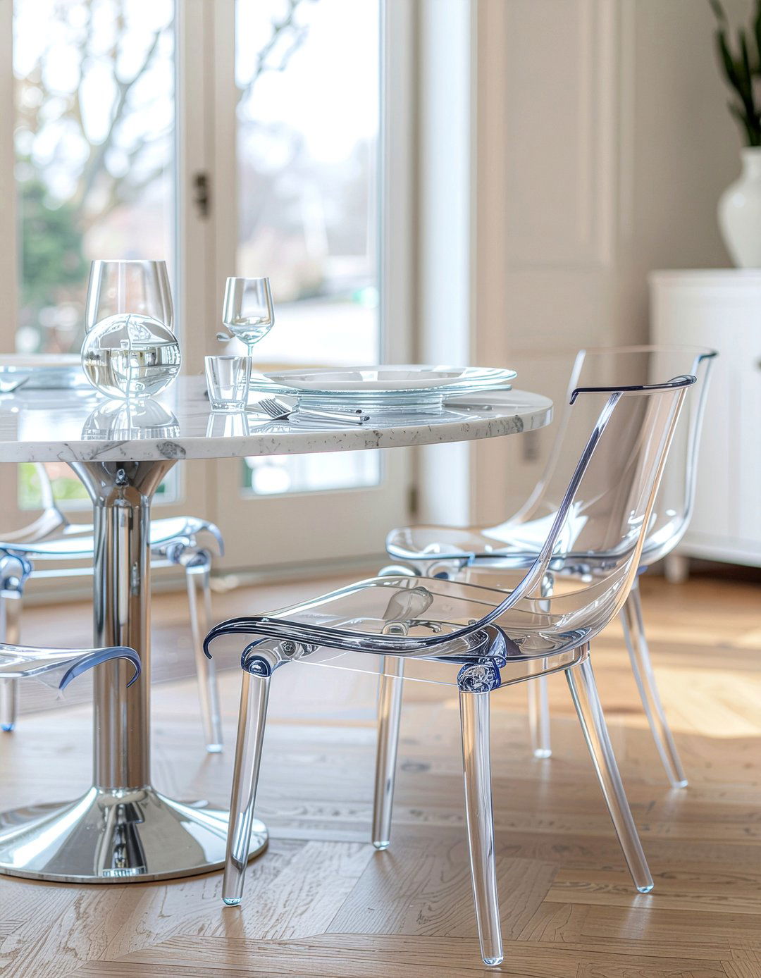 Clear Glass Plates - 30 dinnerware dining room ideas