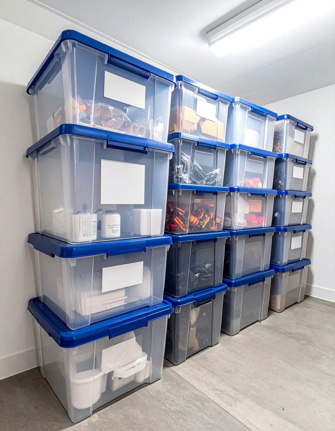 Clear Plastic Storage Bin - 30 garage storage ideas